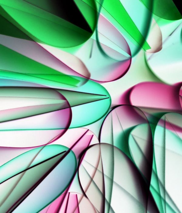 Abstract green geometric pattern representing harmony
